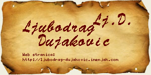 Ljubodrag Dujaković vizit kartica